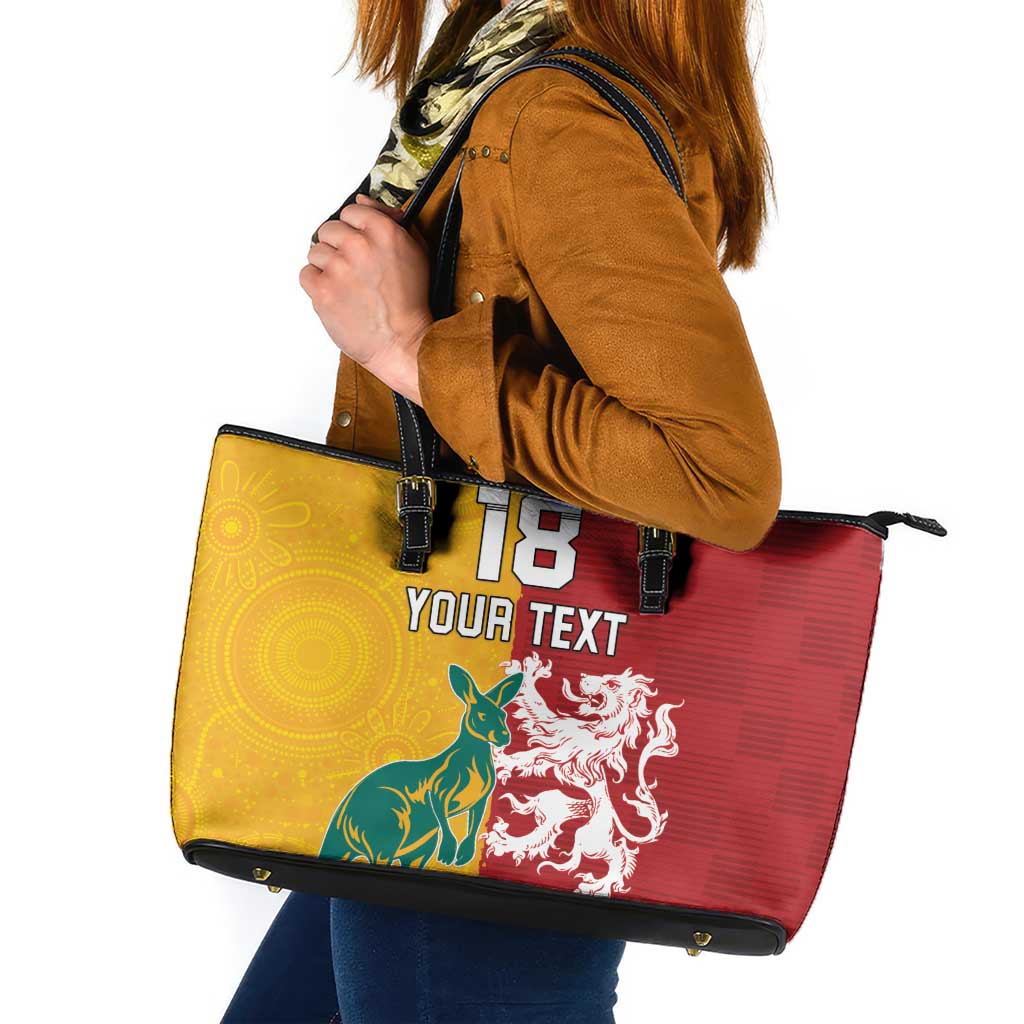 Custom British Lions Australia Leather Tote Bag Unique Style - Wonder Print Shop