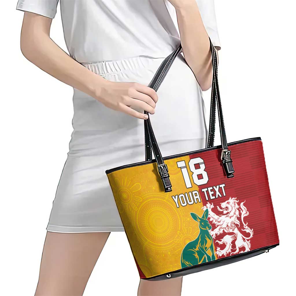 Custom British Lions Australia Leather Tote Bag Unique Style - Wonder Print Shop