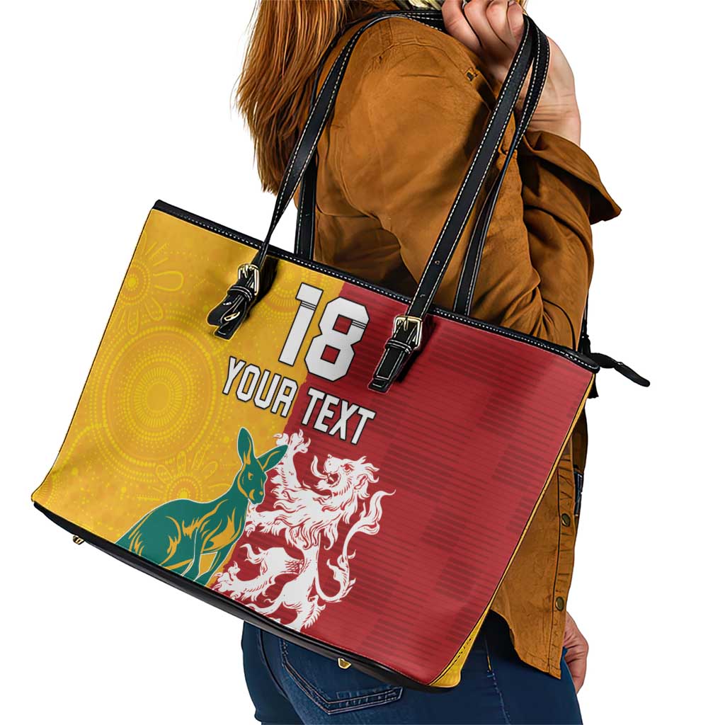 Custom British Lions Australia Leather Tote Bag Unique Style - Wonder Print Shop