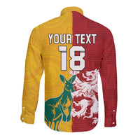 Custom British Lions Australia Long Sleeve Button Shirt Unique Style - Wonder Print Shop