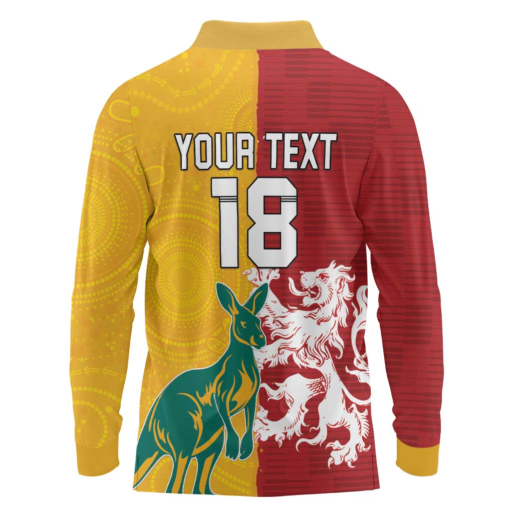 Custom British Lions Australia Long Sleeve Polo Shirt Unique Style - Wonder Print Shop