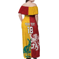 Custom British Lions Australia Off Shoulder Maxi Dress Unique Style - Wonder Print Shop