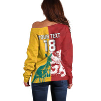 Custom British Lions Australia Off Shoulder Sweater Unique Style - Wonder Print Shop