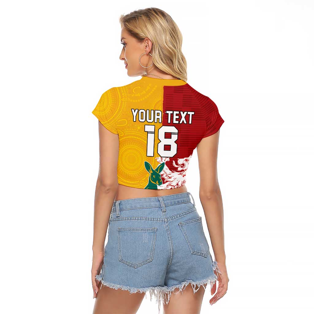 Custom British Lions Australia Raglan Cropped T Shirt Unique Style - Wonder Print Shop