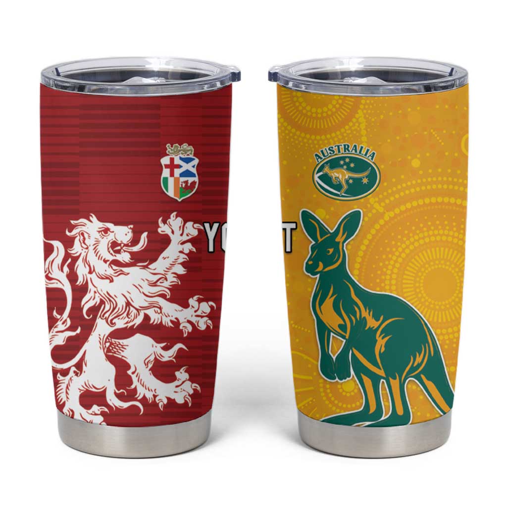 Custom British Lions Australia Tumbler Cup Unique Style - Wonder Print Shop