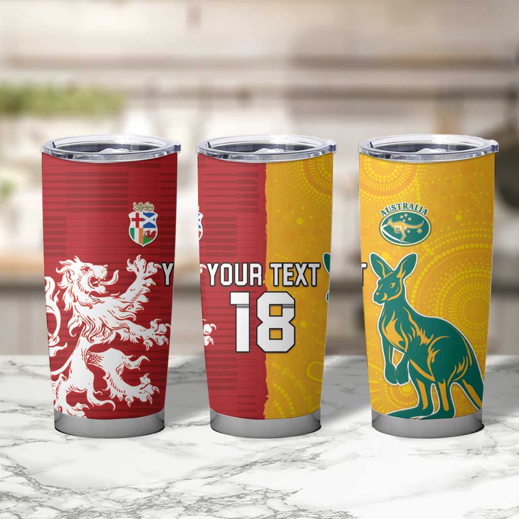 Custom British Lions Australia Tumbler Cup Unique Style - Wonder Print Shop