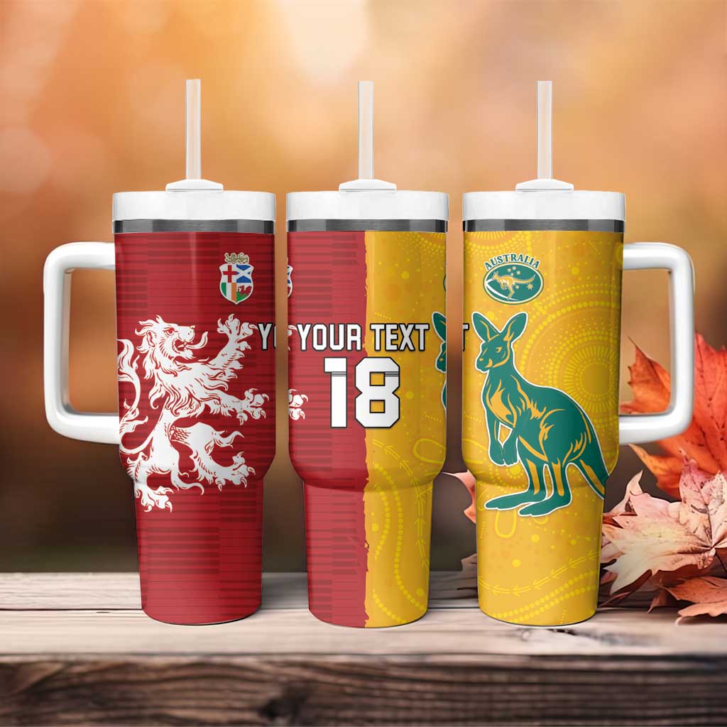 Custom British Lions Australia Tumbler With Handle Unique Style - Wonder Print Shop