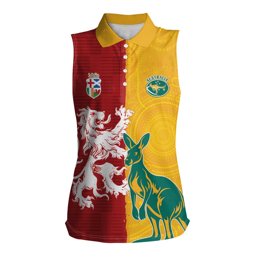 Custom British Lions Australia Women Sleeveless Polo Shirt Unique Style - Wonder Print Shop