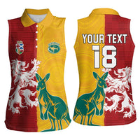 Custom British Lions Australia Women Sleeveless Polo Shirt Unique Style - Wonder Print Shop