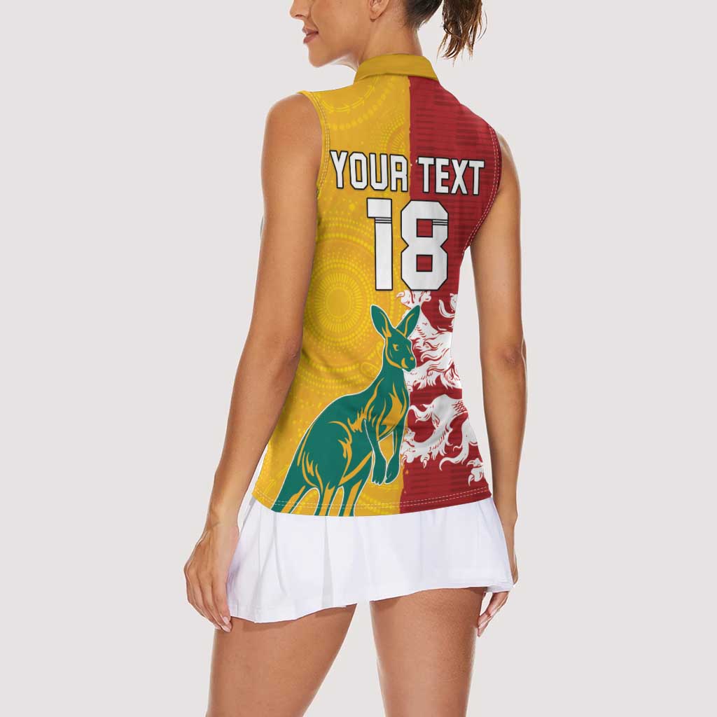 Custom British Lions Australia Women Sleeveless Polo Shirt Unique Style - Wonder Print Shop