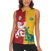 Custom British Lions Australia Women Sleeveless Polo Shirt Unique Style - Wonder Print Shop
