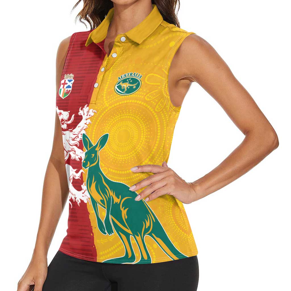 Custom British Lions Australia Women Sleeveless Polo Shirt Unique Style - Wonder Print Shop
