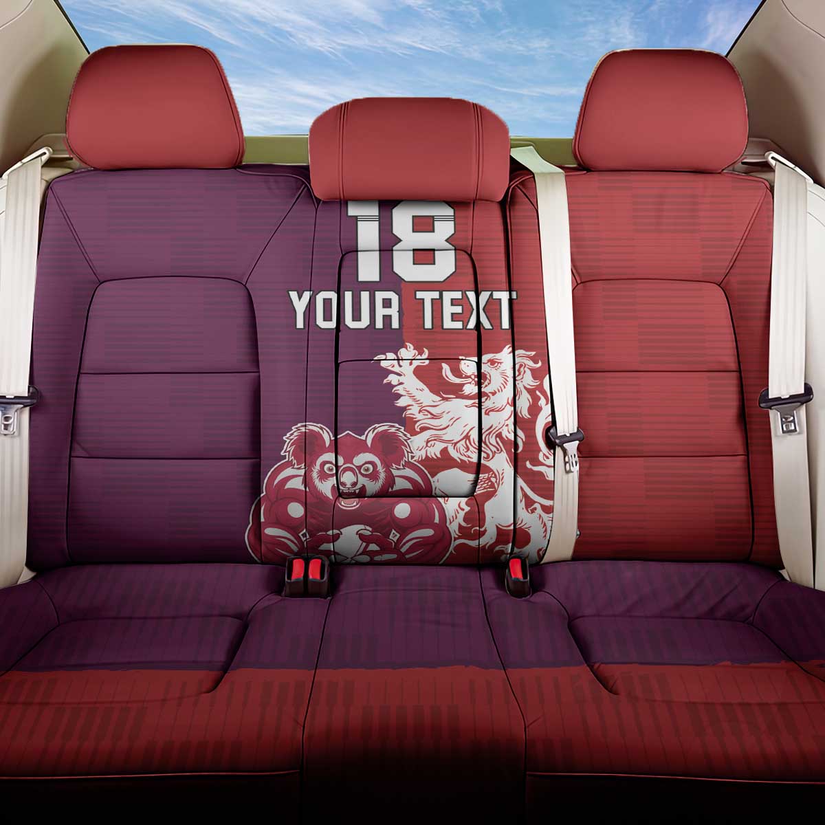 Custom British Lions Brumbies Back Car Seat Cover Unique Style - Wonder Print Shop