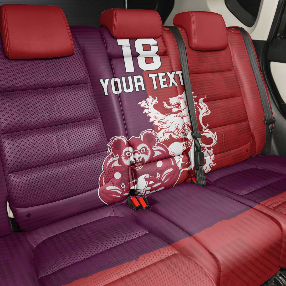 Custom British Lions Brumbies Back Car Seat Cover Unique Style - Wonder Print Shop