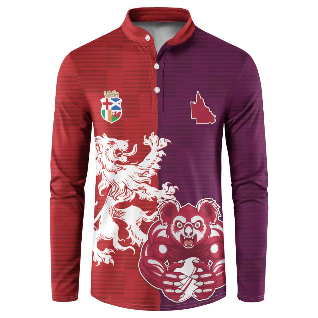 Custom British Lions Brumbies Button Sweatshirt Unique Style - Wonder Print Shop