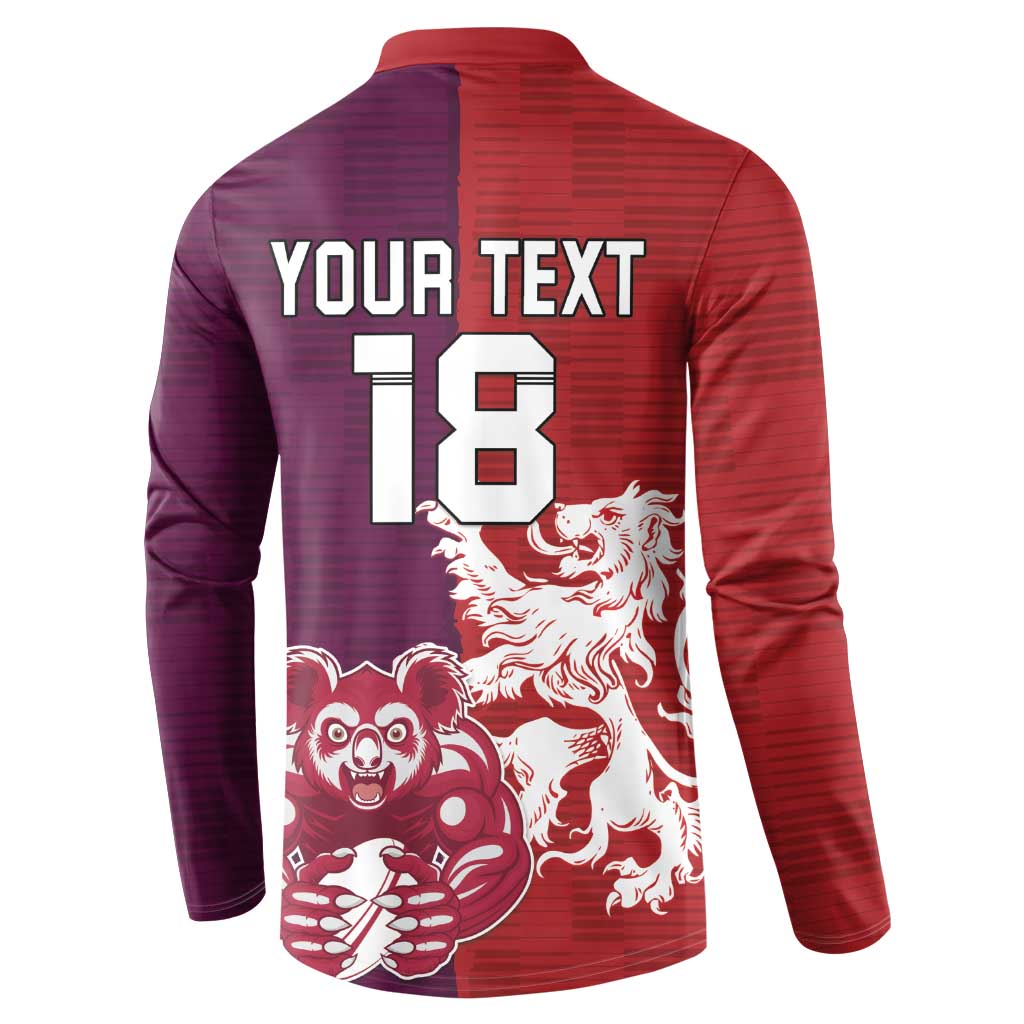 Custom British Lions Brumbies Button Sweatshirt Unique Style - Wonder Print Shop