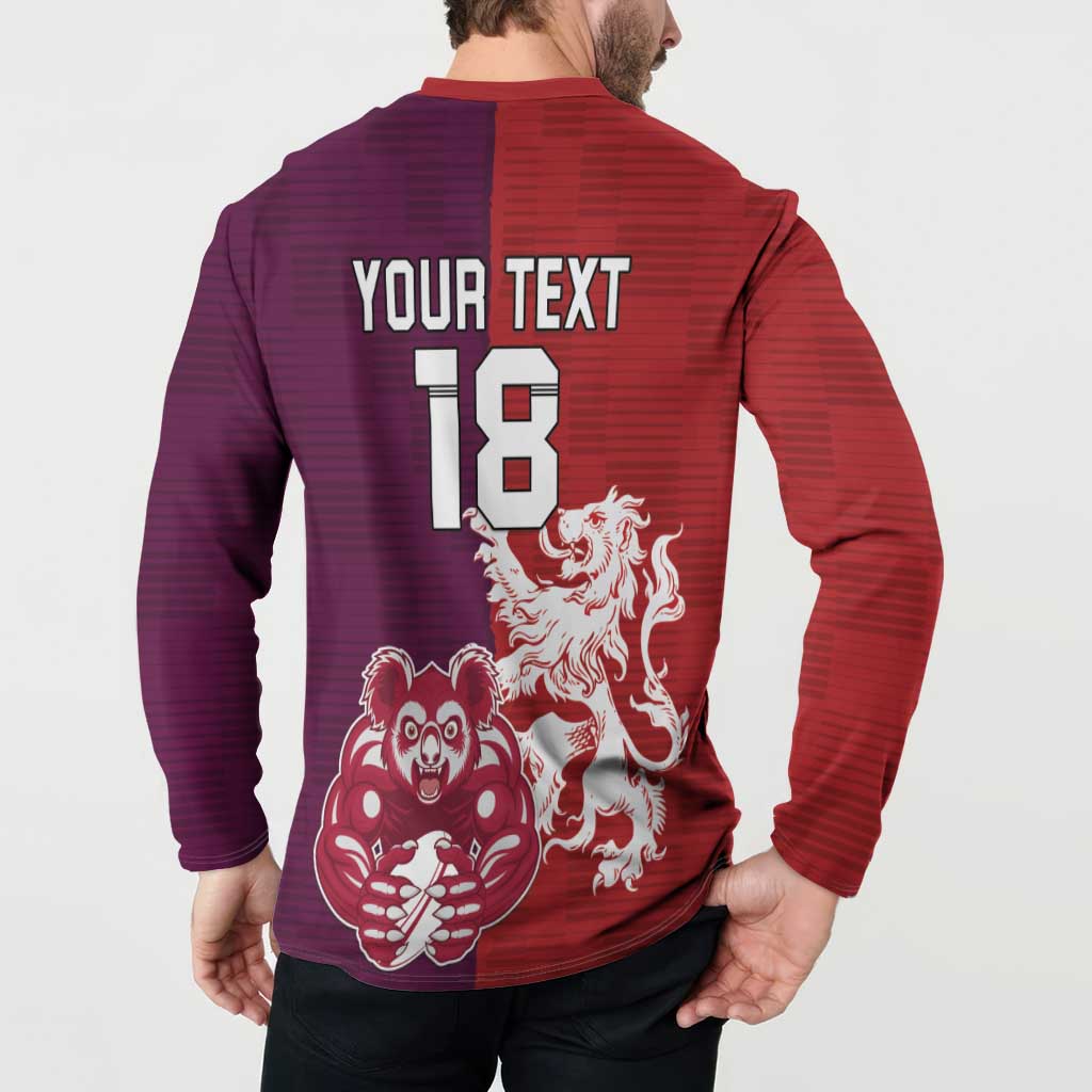 Custom British Lions Brumbies Button Sweatshirt Unique Style - Wonder Print Shop