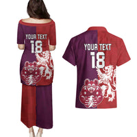 Custom British Lions Brumbies Couples Matching Puletasi and Hawaiian Shirt Unique Style - Wonder Print Shop
