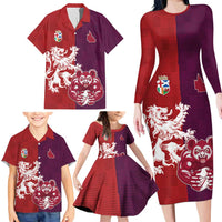 Custom British Lions Brumbies Family Matching Long Sleeve Bodycon Dress and Hawaiian Shirt Unique Style - Wonder Print Shop