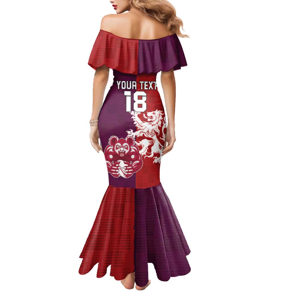 Custom British Lions Brumbies Family Matching Mermaid Dress and Hawaiian Shirt Unique Style - Wonder Print Shop