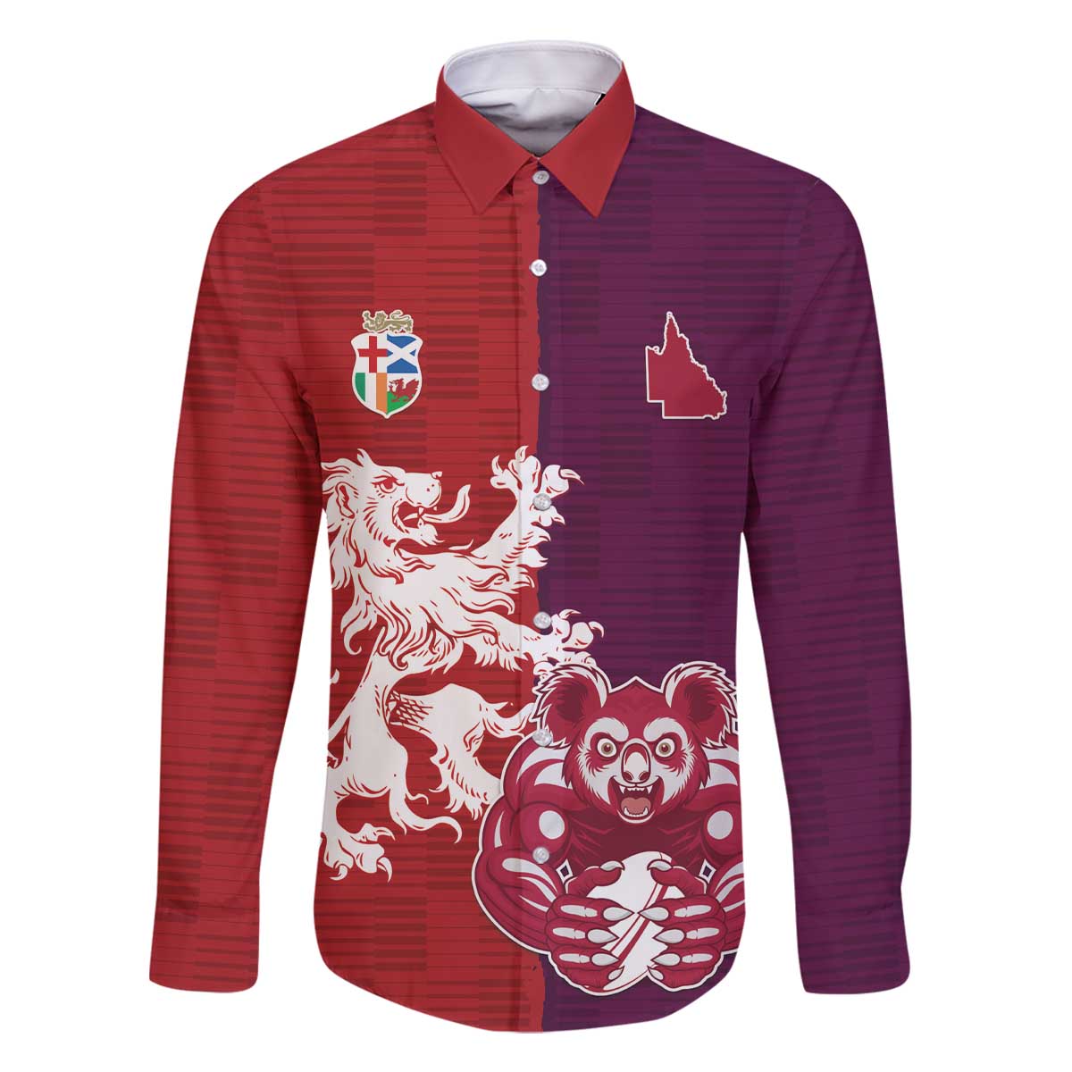Custom British Lions Brumbies Family Matching Off The Shoulder Long Sleeve Dress and Hawaiian Shirt Unique Style - Wonder Print Shop