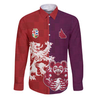 Custom British Lions Brumbies Family Matching Off The Shoulder Long Sleeve Dress and Hawaiian Shirt Unique Style - Wonder Print Shop
