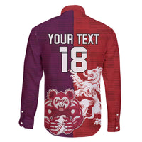Custom British Lions Brumbies Family Matching Off The Shoulder Long Sleeve Dress and Hawaiian Shirt Unique Style - Wonder Print Shop
