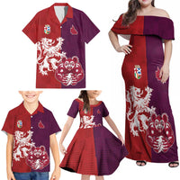 Custom British Lions Brumbies Family Matching Off Shoulder Maxi Dress and Hawaiian Shirt Unique Style - Wonder Print Shop