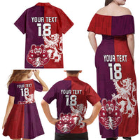 Custom British Lions Brumbies Family Matching Off Shoulder Maxi Dress and Hawaiian Shirt Unique Style - Wonder Print Shop