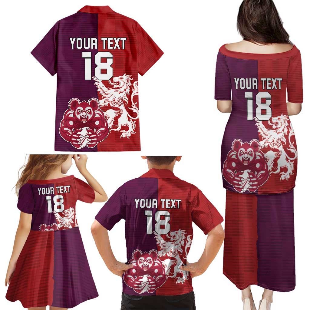 Custom British Lions Brumbies Family Matching Puletasi and Hawaiian Shirt Unique Style - Wonder Print Shop