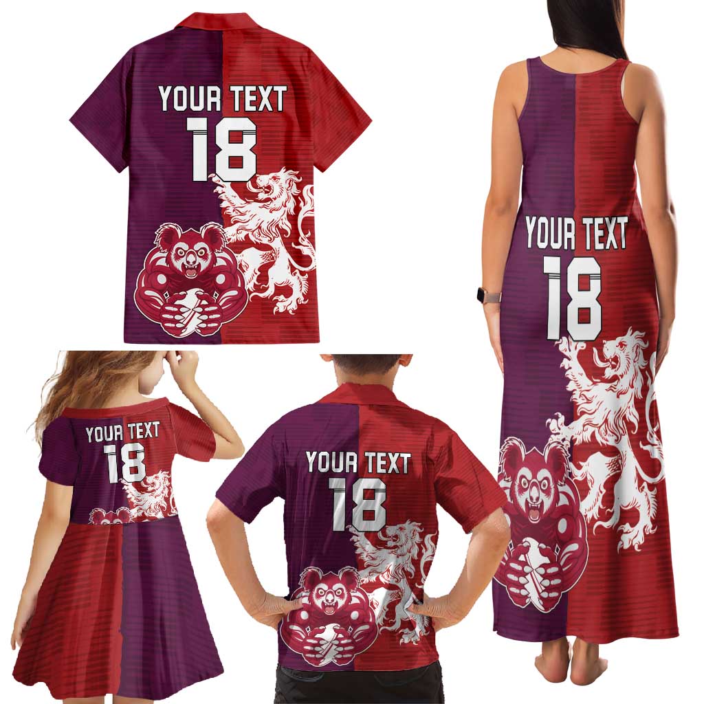 Custom British Lions Brumbies Family Matching Tank Maxi Dress and Hawaiian Shirt Unique Style - Wonder Print Shop