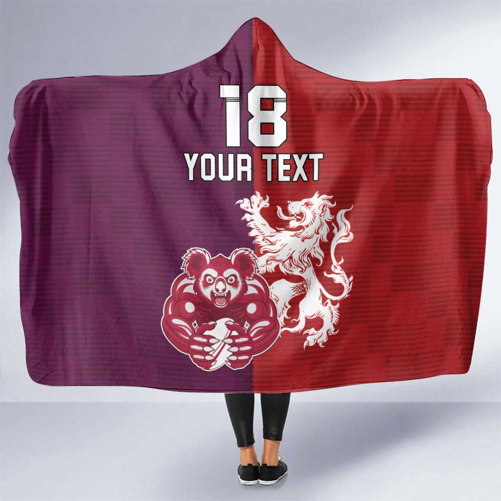 Custom British Lions Brumbies Hooded Blanket Unique Style - Wonder Print Shop
