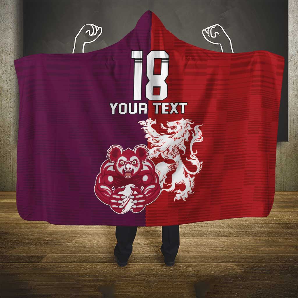 Custom British Lions Brumbies Hooded Blanket Unique Style - Wonder Print Shop