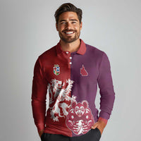 Custom British Lions Brumbies Long Sleeve Polo Shirt Unique Style - Wonder Print Shop