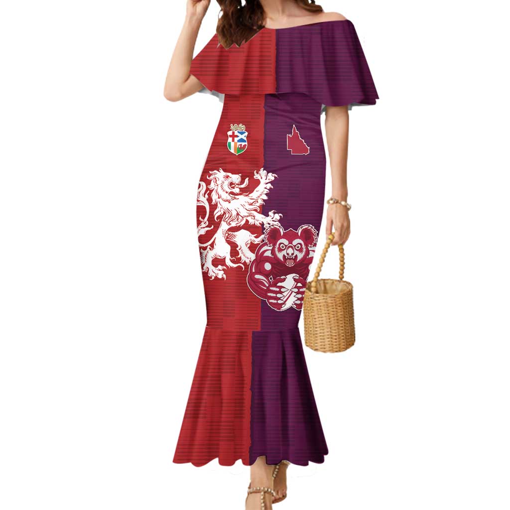 Custom British Lions Brumbies Mermaid Dress Unique Style - Wonder Print Shop