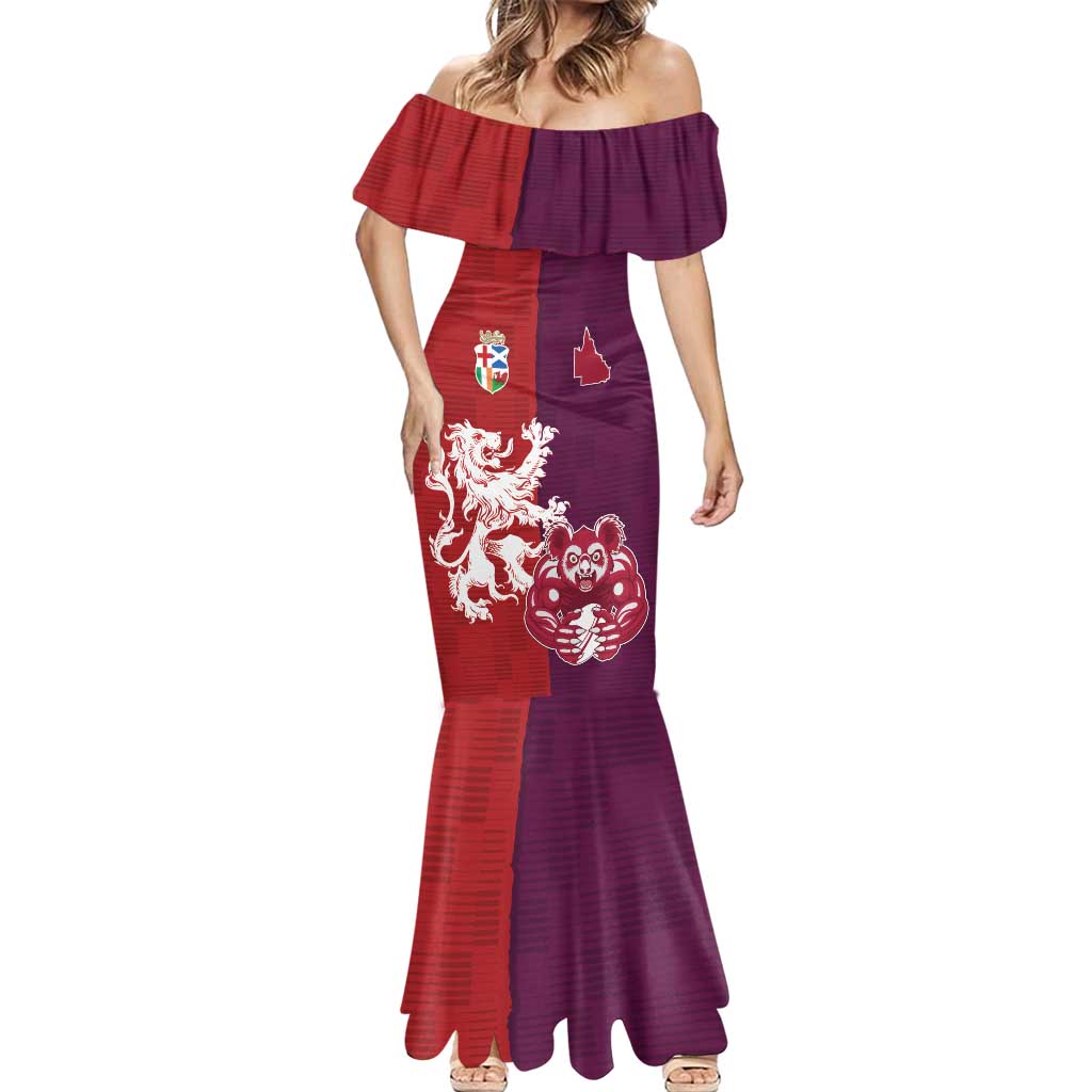 Custom British Lions Brumbies Mermaid Dress Unique Style - Wonder Print Shop