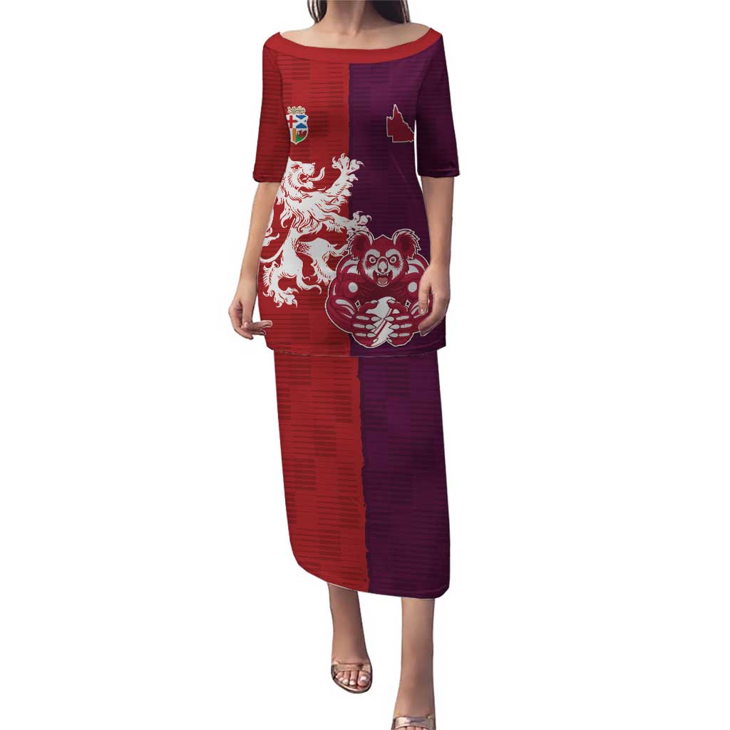 Custom British Lions Brumbies Puletasi Unique Style - Wonder Print Shop