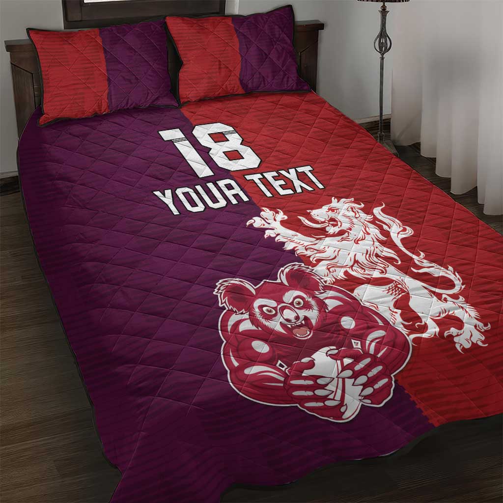 Custom British Lions Brumbies Quilt Bed Set Unique Style - Wonder Print Shop