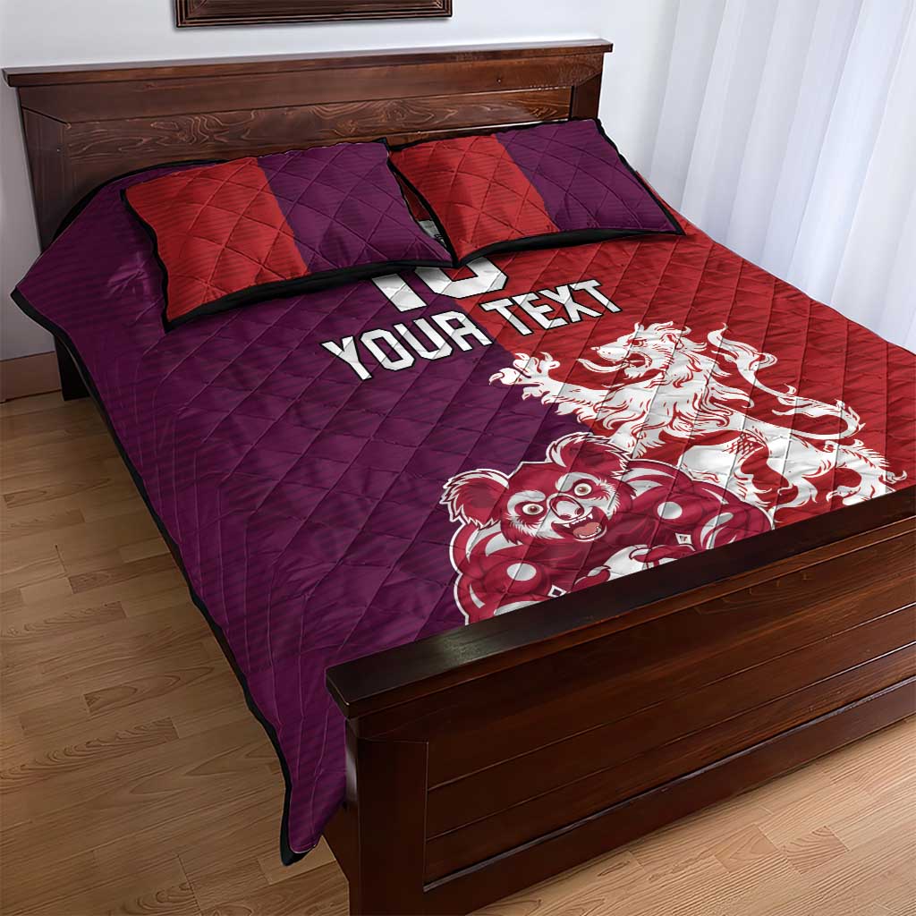 Custom British Lions Brumbies Quilt Bed Set Unique Style - Wonder Print Shop