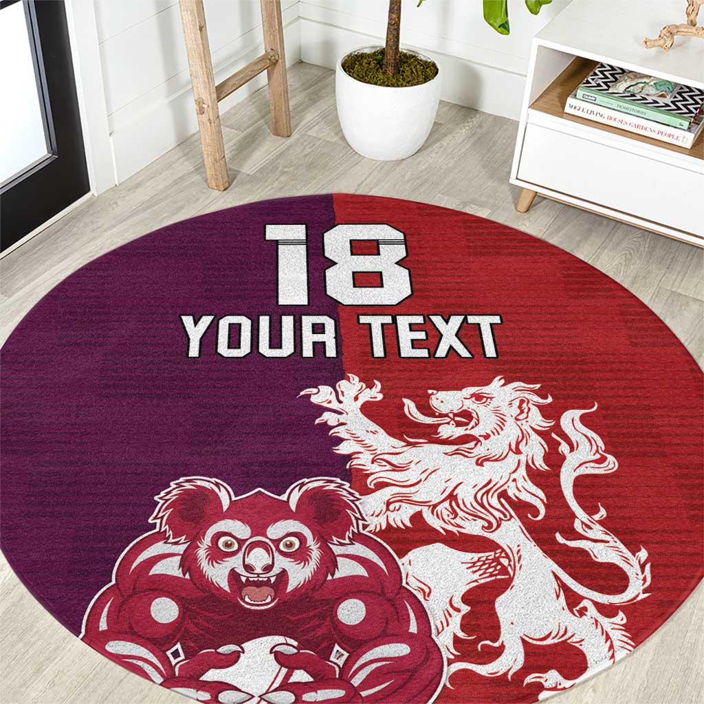 Custom British Lions Brumbies Round Carpet Unique Style - Wonder Print Shop