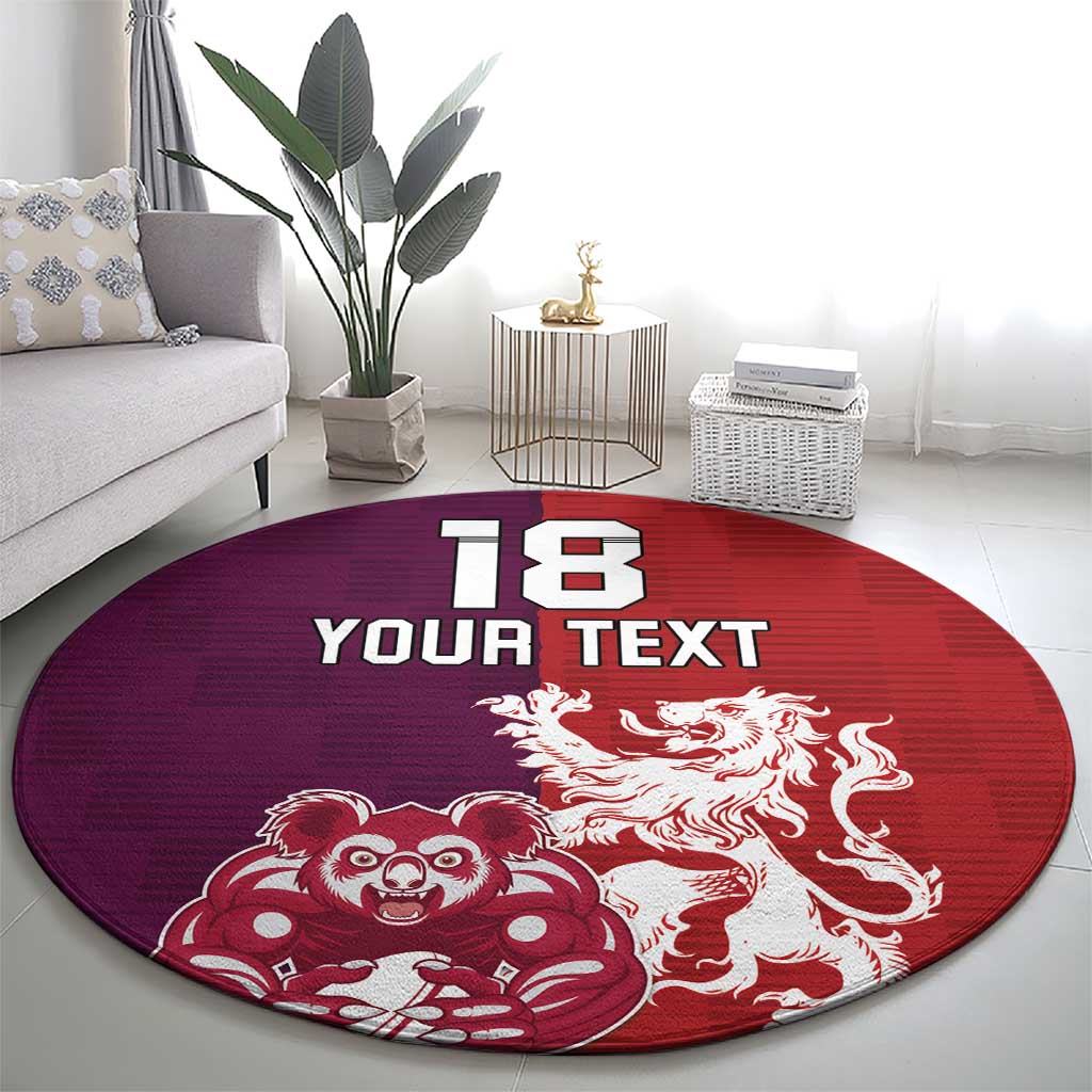 Custom British Lions Brumbies Round Carpet Unique Style - Wonder Print Shop