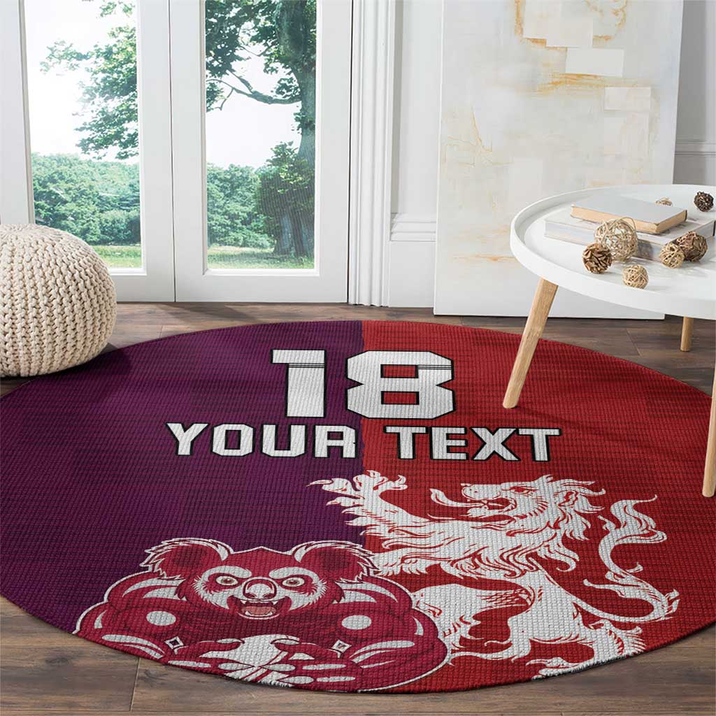 Custom British Lions Brumbies Round Carpet Unique Style - Wonder Print Shop