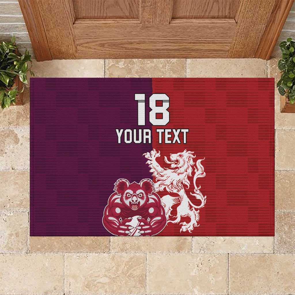 Custom British Lions Brumbies Rubber Doormat Unique Style - Wonder Print Shop