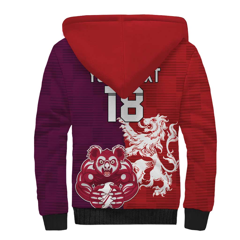 Custom British Lions Brumbies Sherpa Hoodie Unique Style - Wonder Print Shop