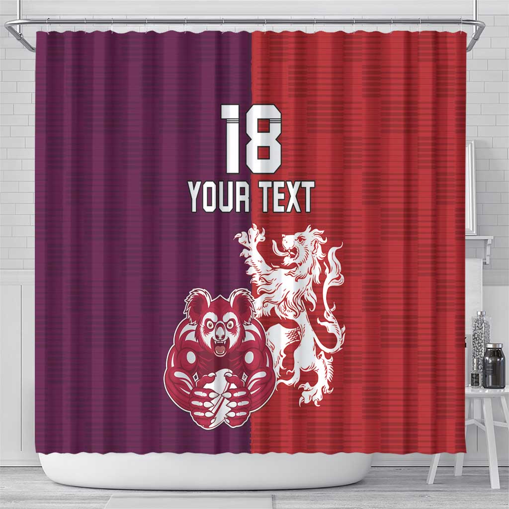 Custom British Lions Brumbies Shower Curtain Unique Style - Wonder Print Shop