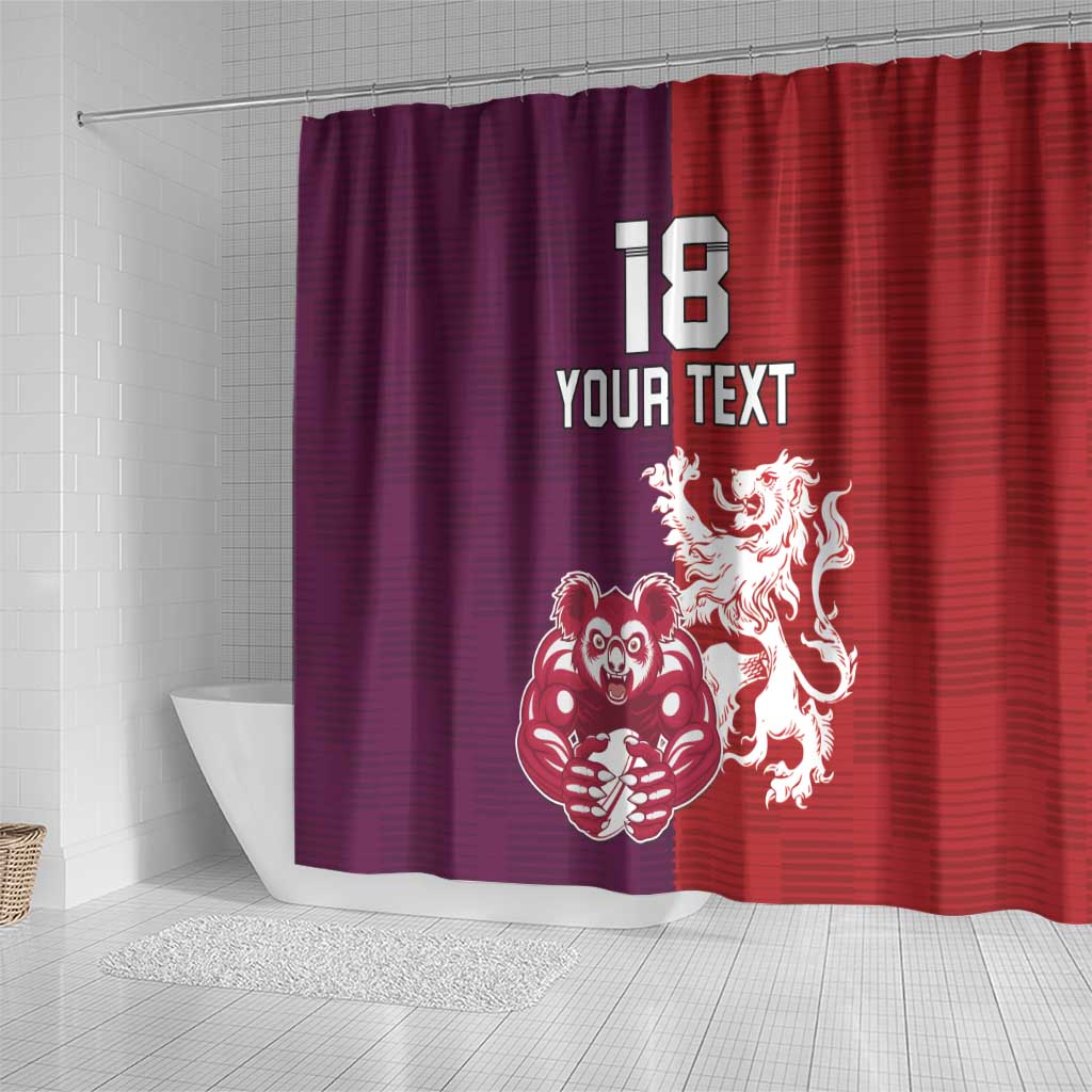 Custom British Lions Brumbies Shower Curtain Unique Style - Wonder Print Shop