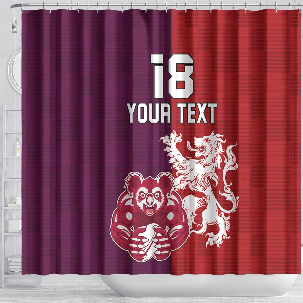 Custom British Lions Brumbies Shower Curtain Unique Style - Wonder Print Shop
