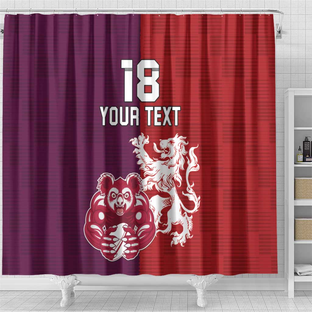 Custom British Lions Brumbies Shower Curtain Unique Style - Wonder Print Shop