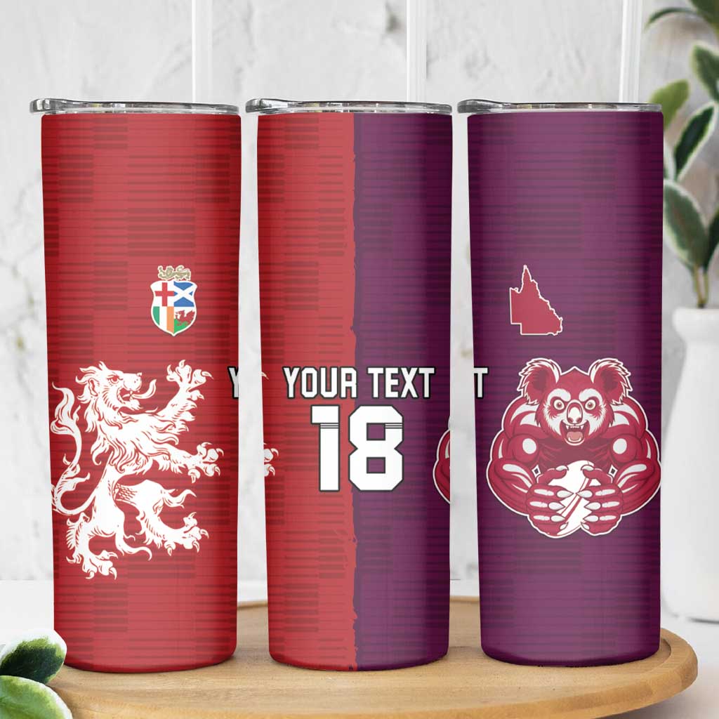 Custom British Lions Brumbies Skinny Tumbler Unique Style - Wonder Print Shop