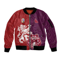 Custom British Lions Brumbies Sleeve Zip Bomber Jacket Unique Style - Wonder Print Shop